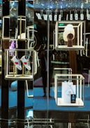 A selection of accessories and shoes arranged artfully on a clean white surface, complementing the clothing line.