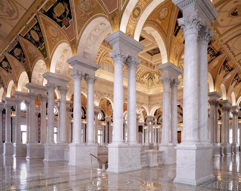 Great Hall at the Library of Congress's Thomas Jefferson Building, Washington, D.C