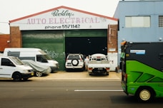 Mobile service van parked on a Dubai street ready for emergency battery replacement.