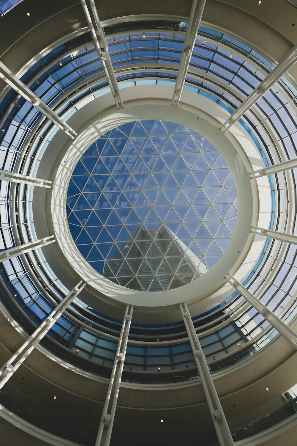 white and blue concrete building