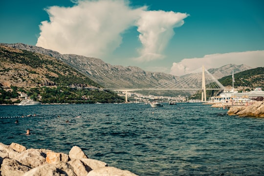 white bridge over the river in Dubrovnik Croatia