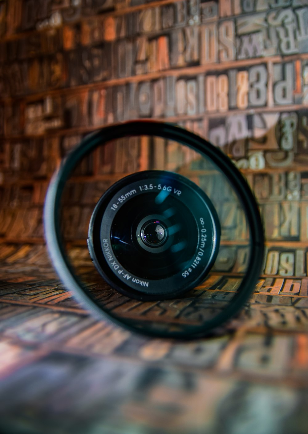 black round metal on brown wooden table