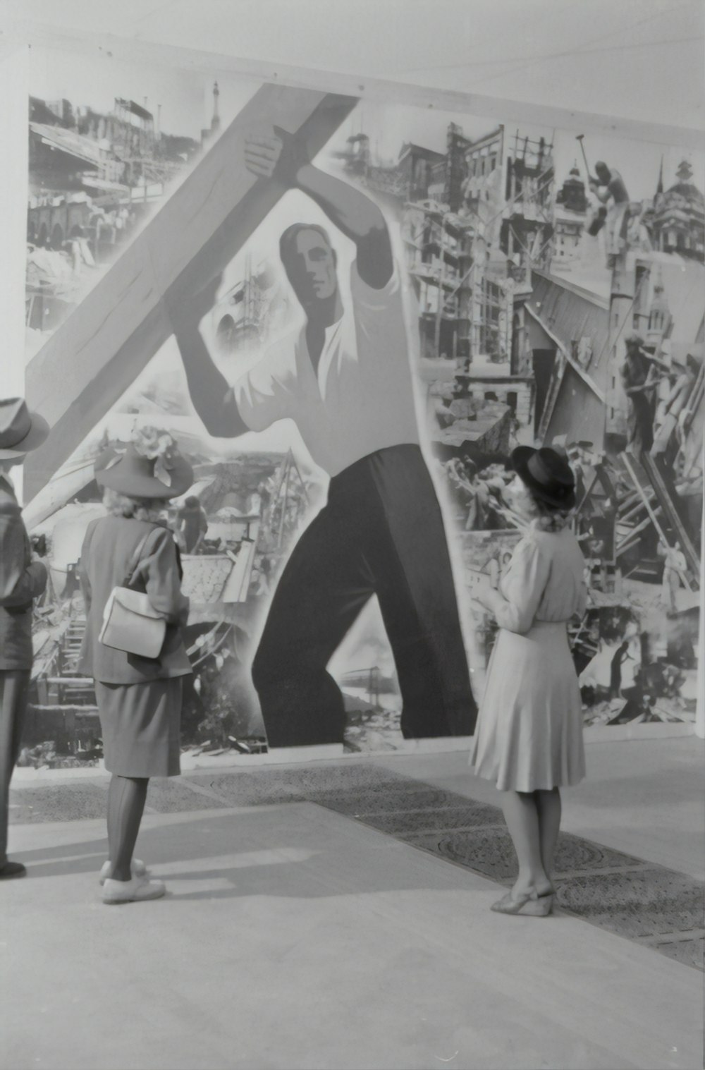 grayscale photo of 2 women walking on street