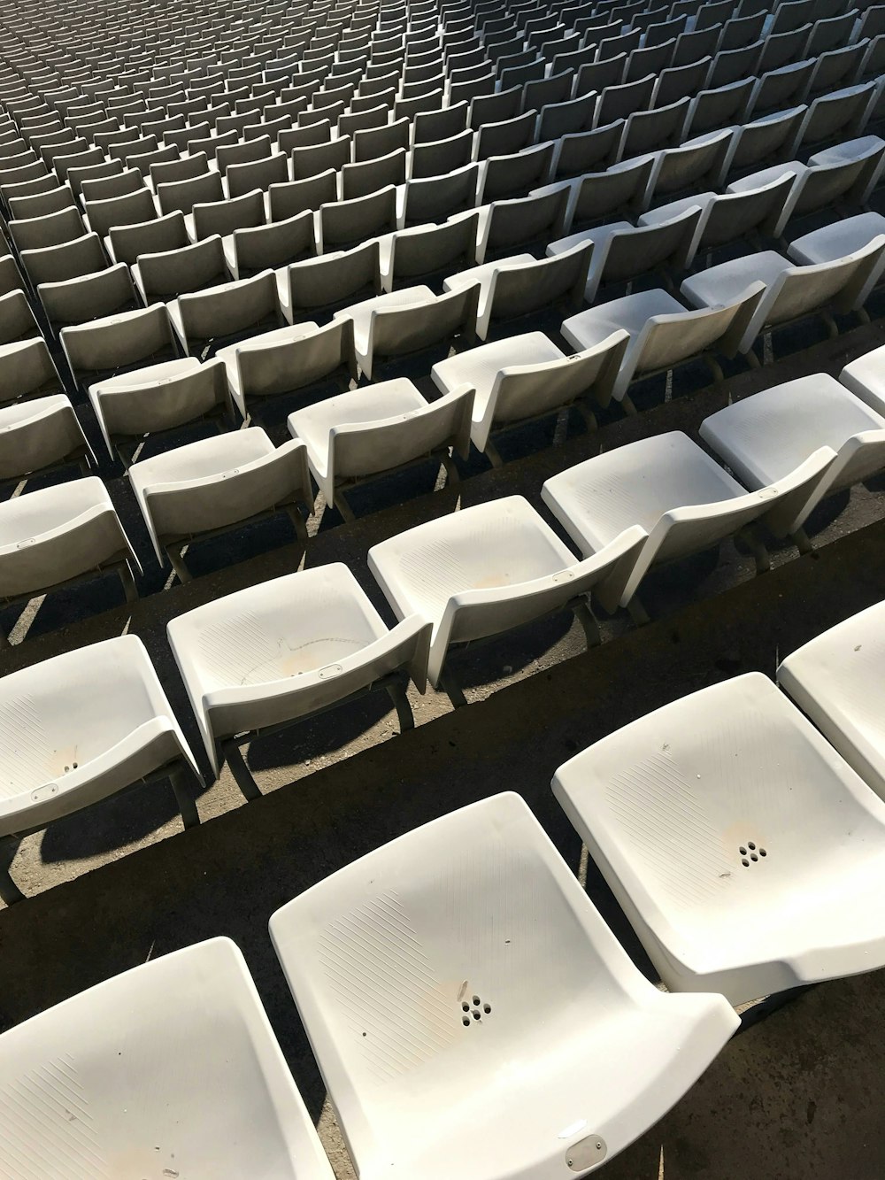 white and black chair lot