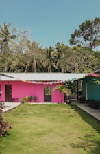 A vibrant event setup at a leasing office in Colorado.