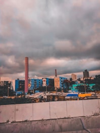 A stylized image of Glasgow tenements.