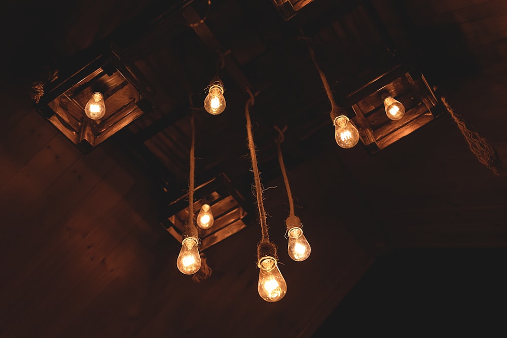 white and gold pendant lamps