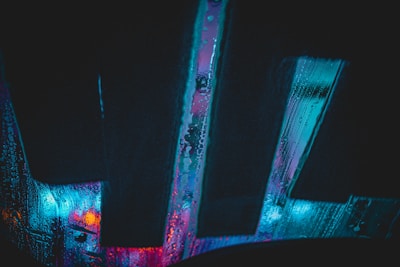 Abstract digital neural network pattern glowing in soft blue and purple hues.