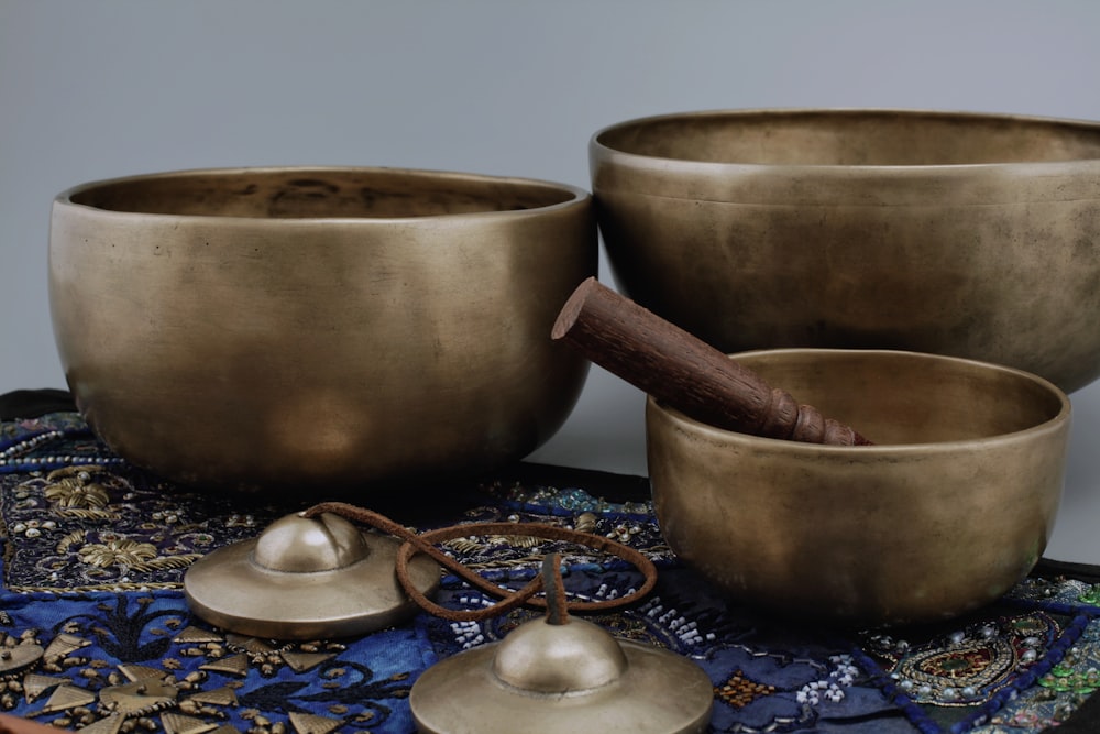 brown wooden mortar and pestle