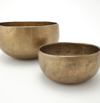 brown ceramic bowl on white surface