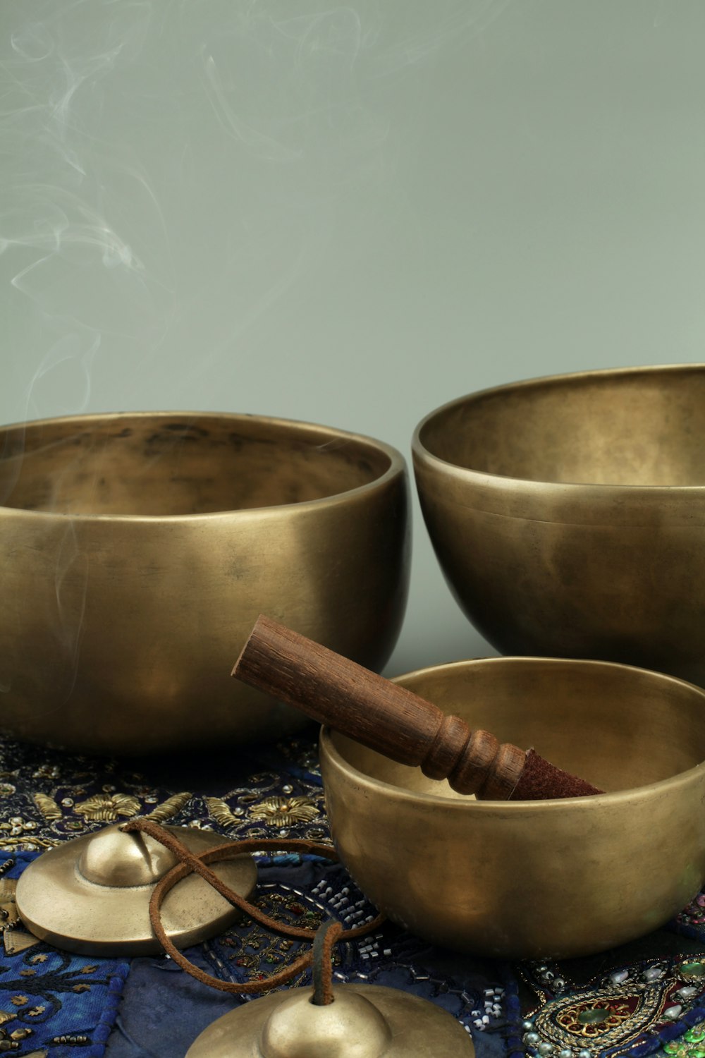 brown wooden mortar and pestle