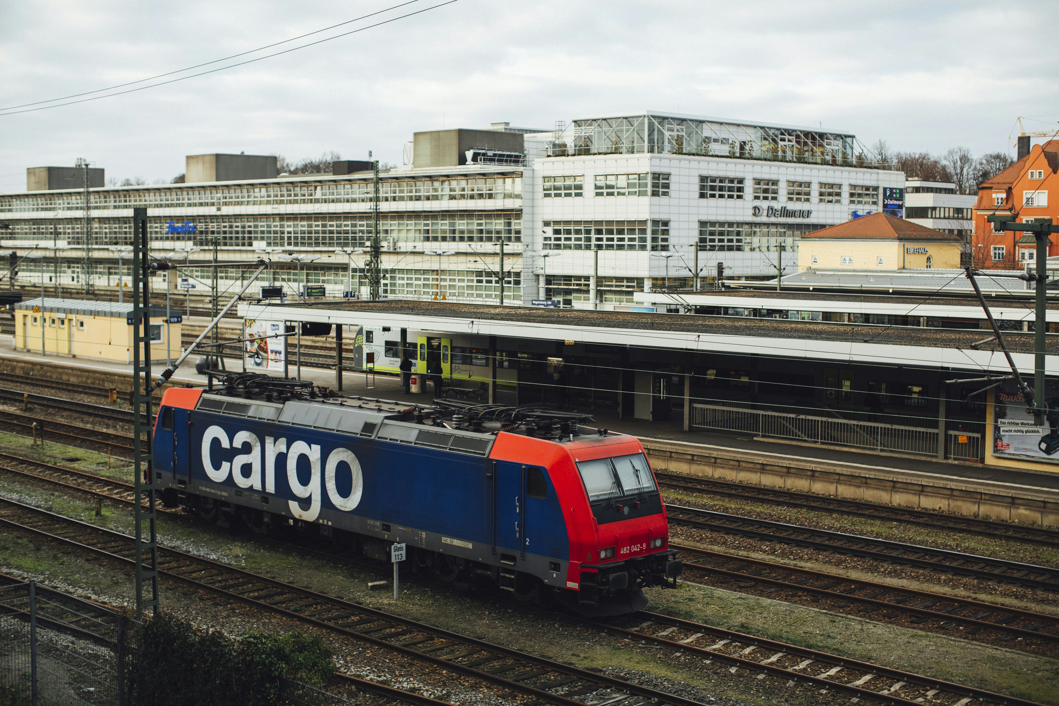 Freight locomotive – cargo goods station area terminal