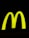 A bright yellow, large and bold 'M' shape against a stark black background, symbolizing a well-known fast-food brand.
