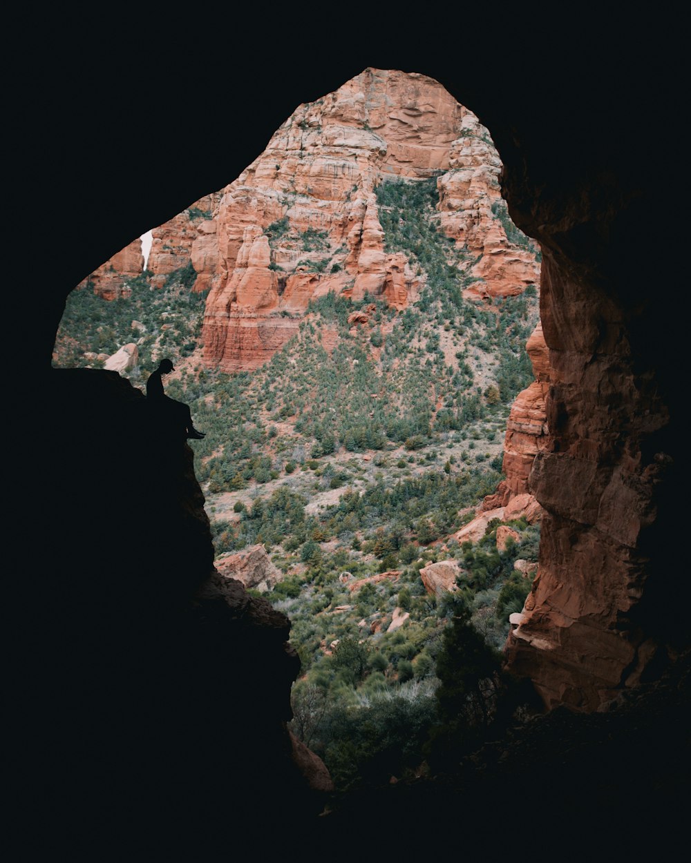 brown and gray rock formation