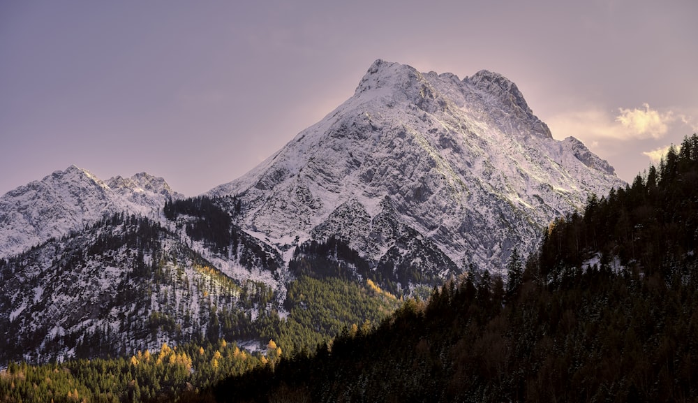 gray and white mountain under gray sky