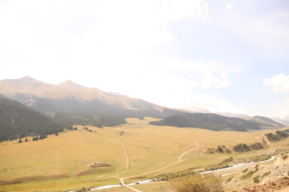 green grass field and mountain during daytime