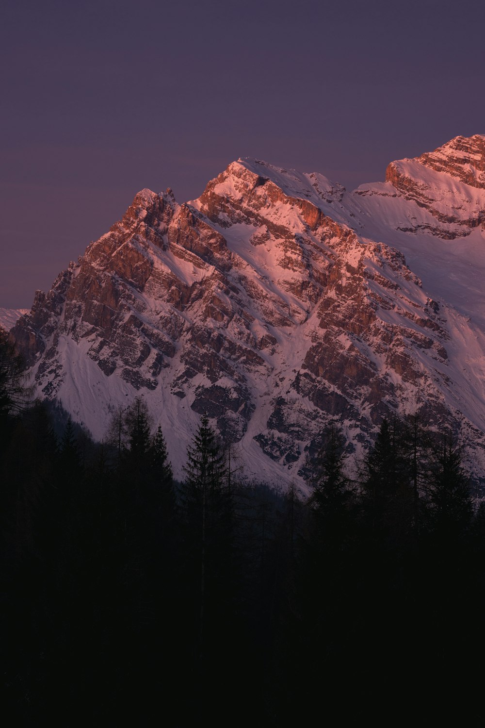 snow covered mountain during daytime