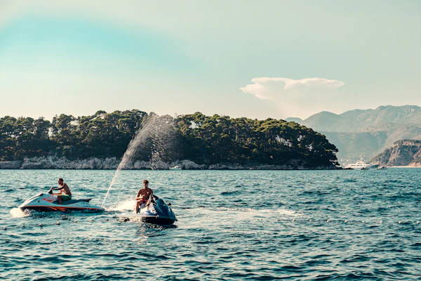 Kayaking on calm water