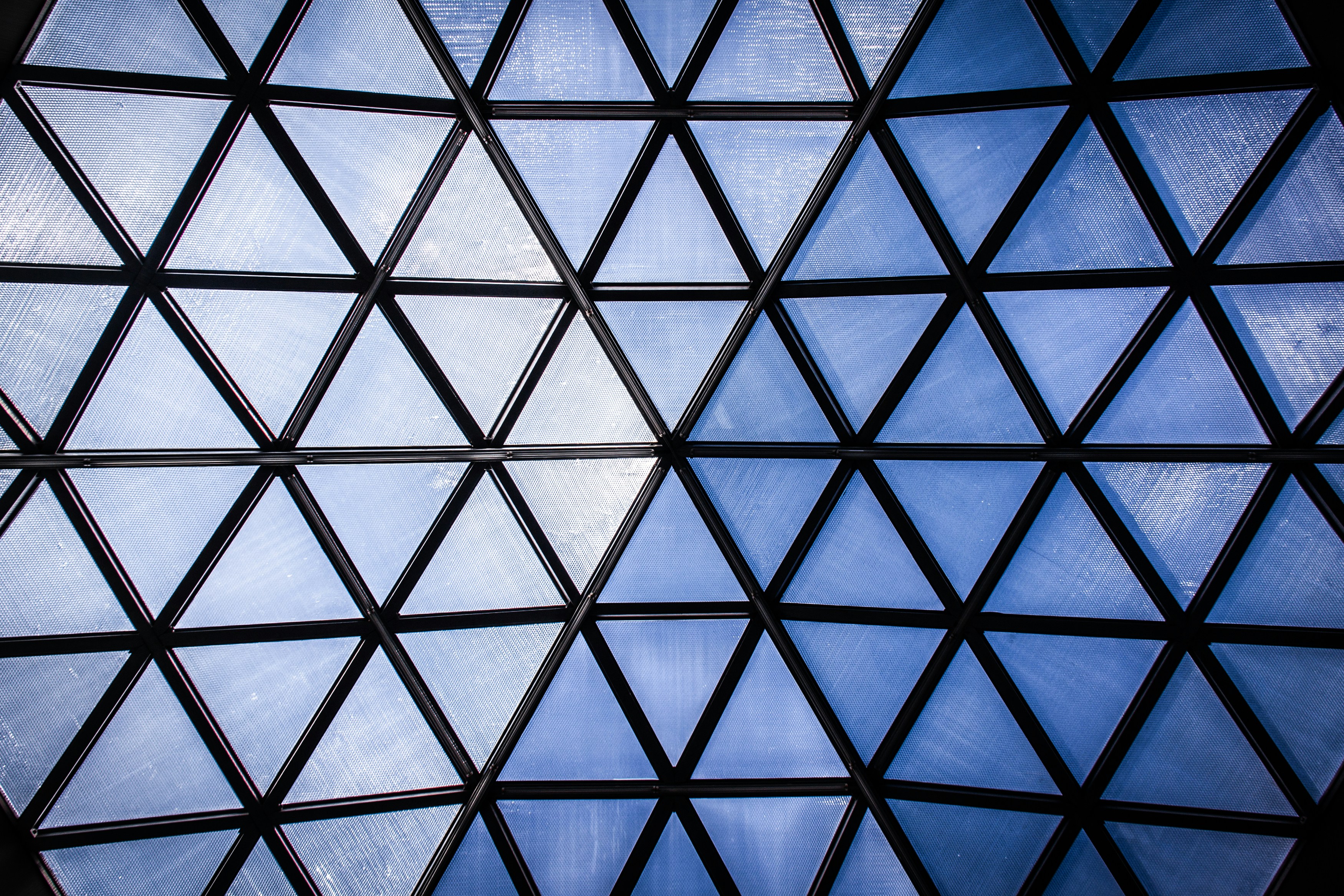 black and white glass roof
