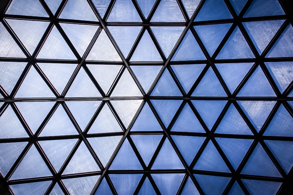 black and white glass roof