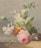 white and pink flower painting