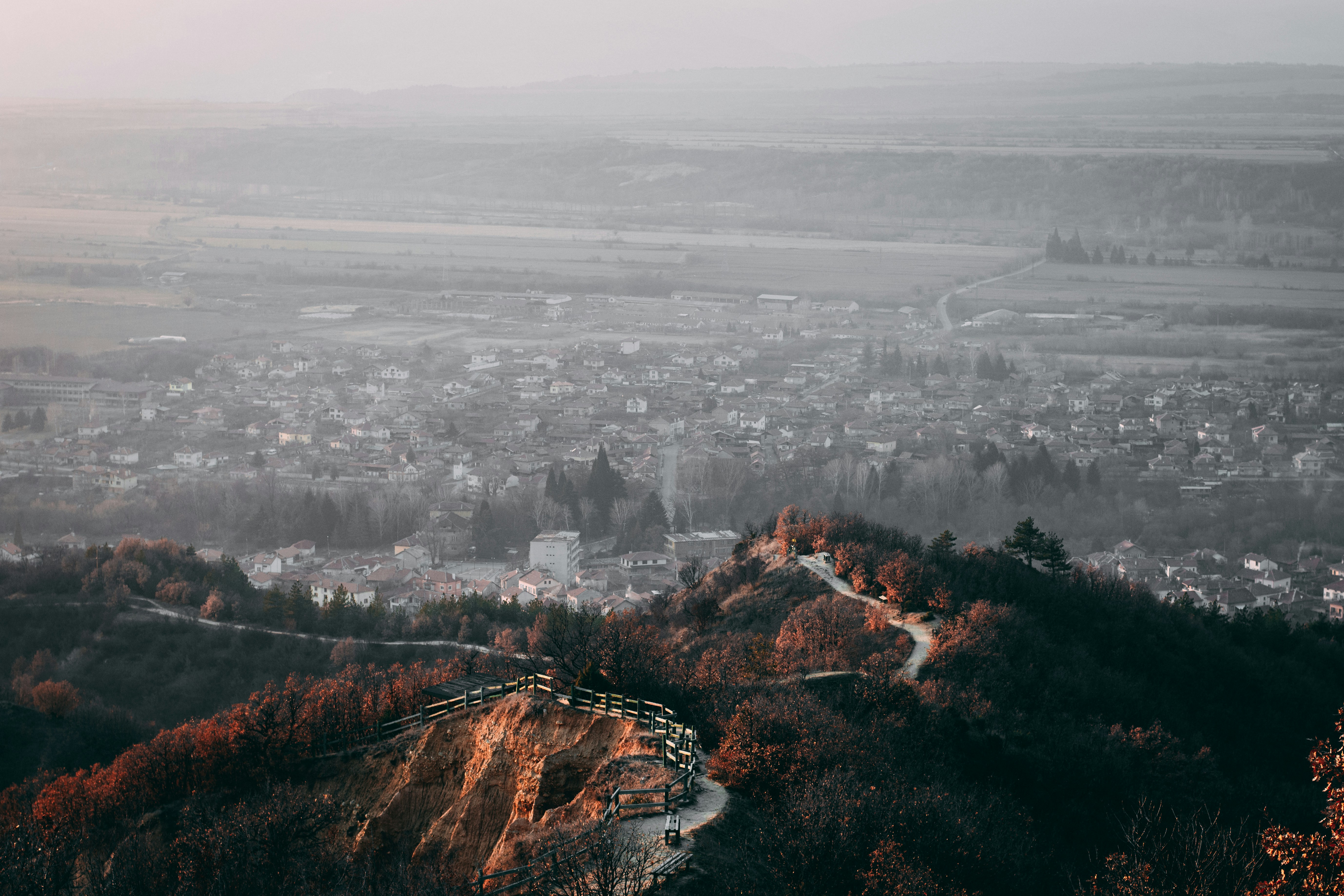 Kocherinovo seen from the Stob Pyramids