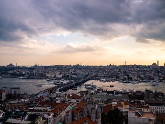 aerial view of city buildings during daytime in Galata Bridge Turkey