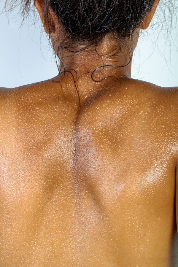 Photo of skin pores.