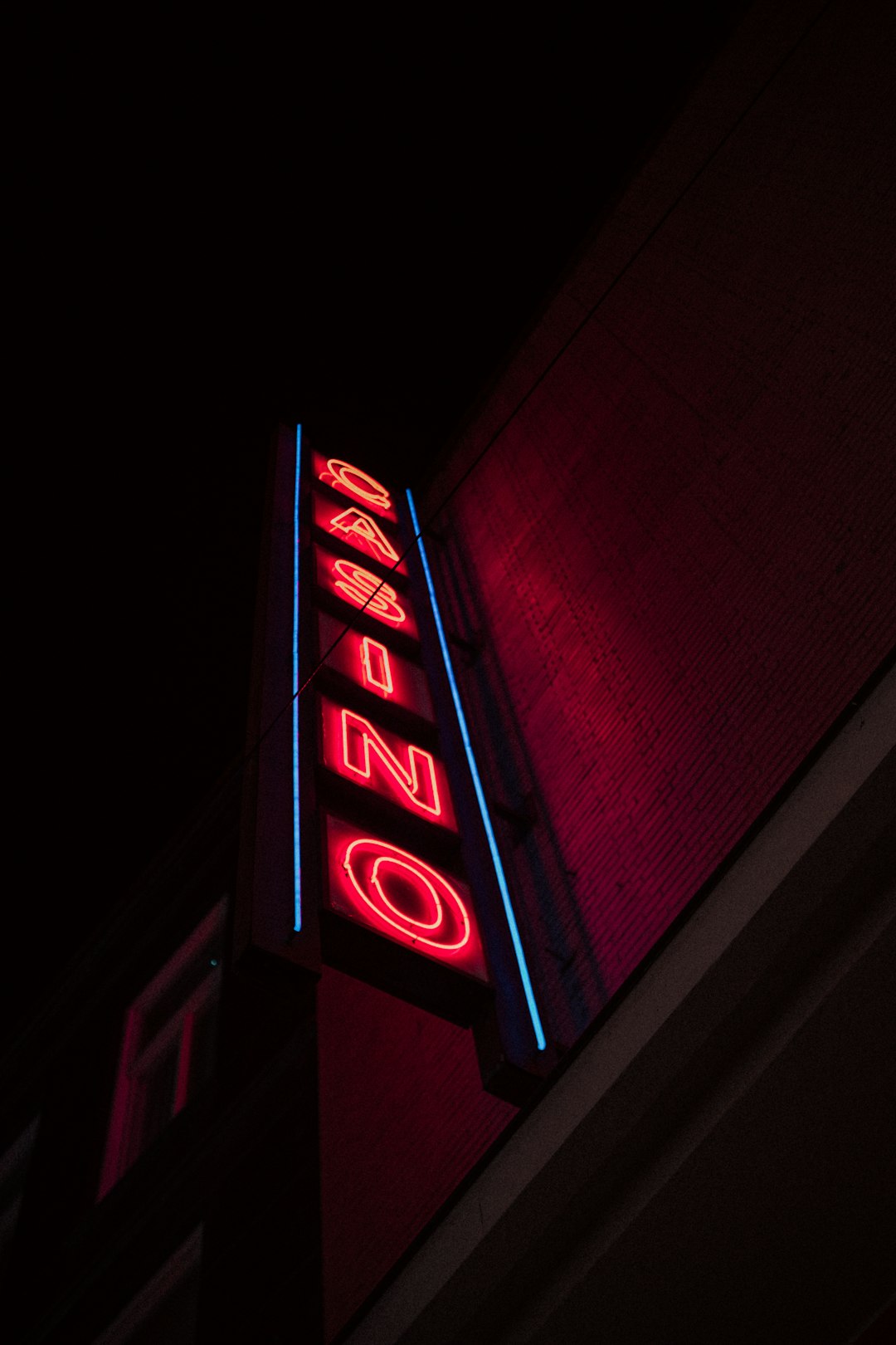 red and white UNK neon light signage