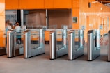 stainless steel french refrigerator in room