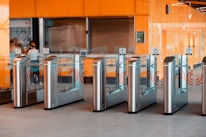 stainless steel french refrigerator in room