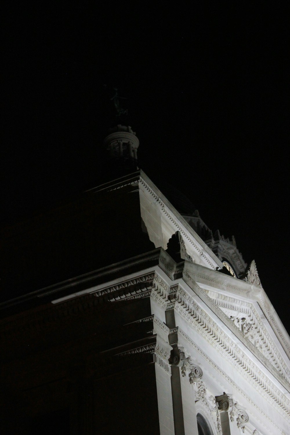 white concrete building during night time