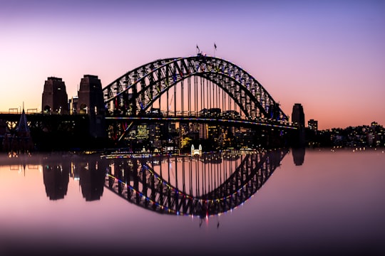 brown metal bridge over the river in Sydney Harbour Bridge Australia