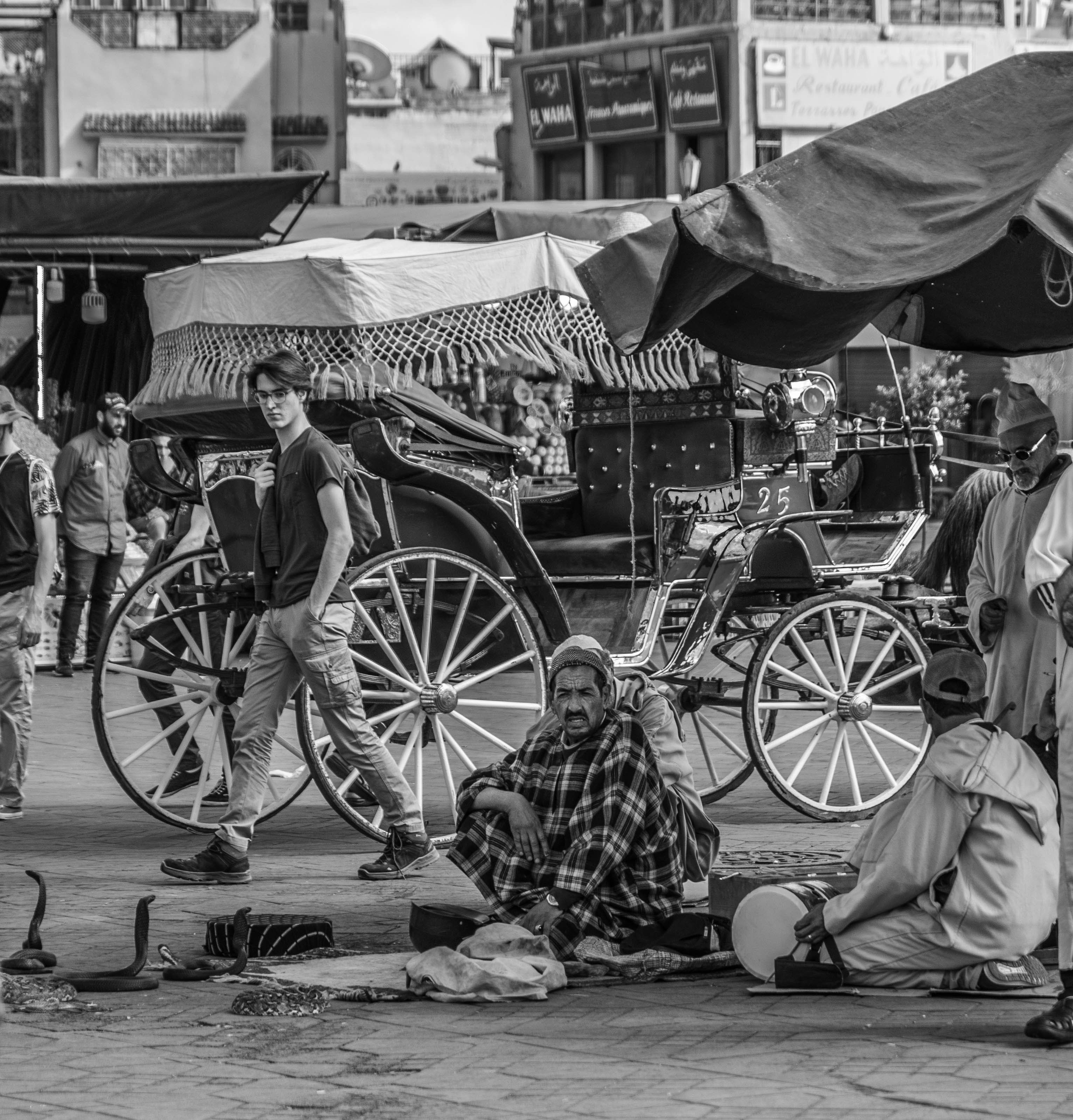 Warm sunset over the rooftops of the Marrakesh medina