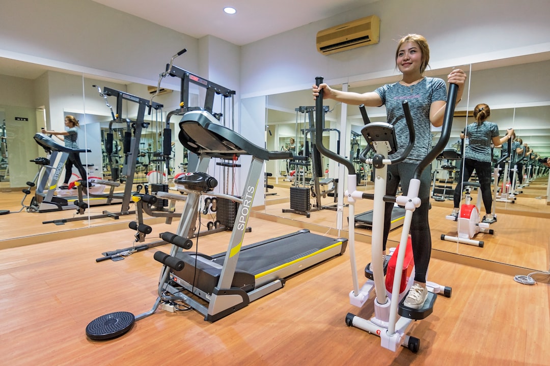 Athlete working out at Gym