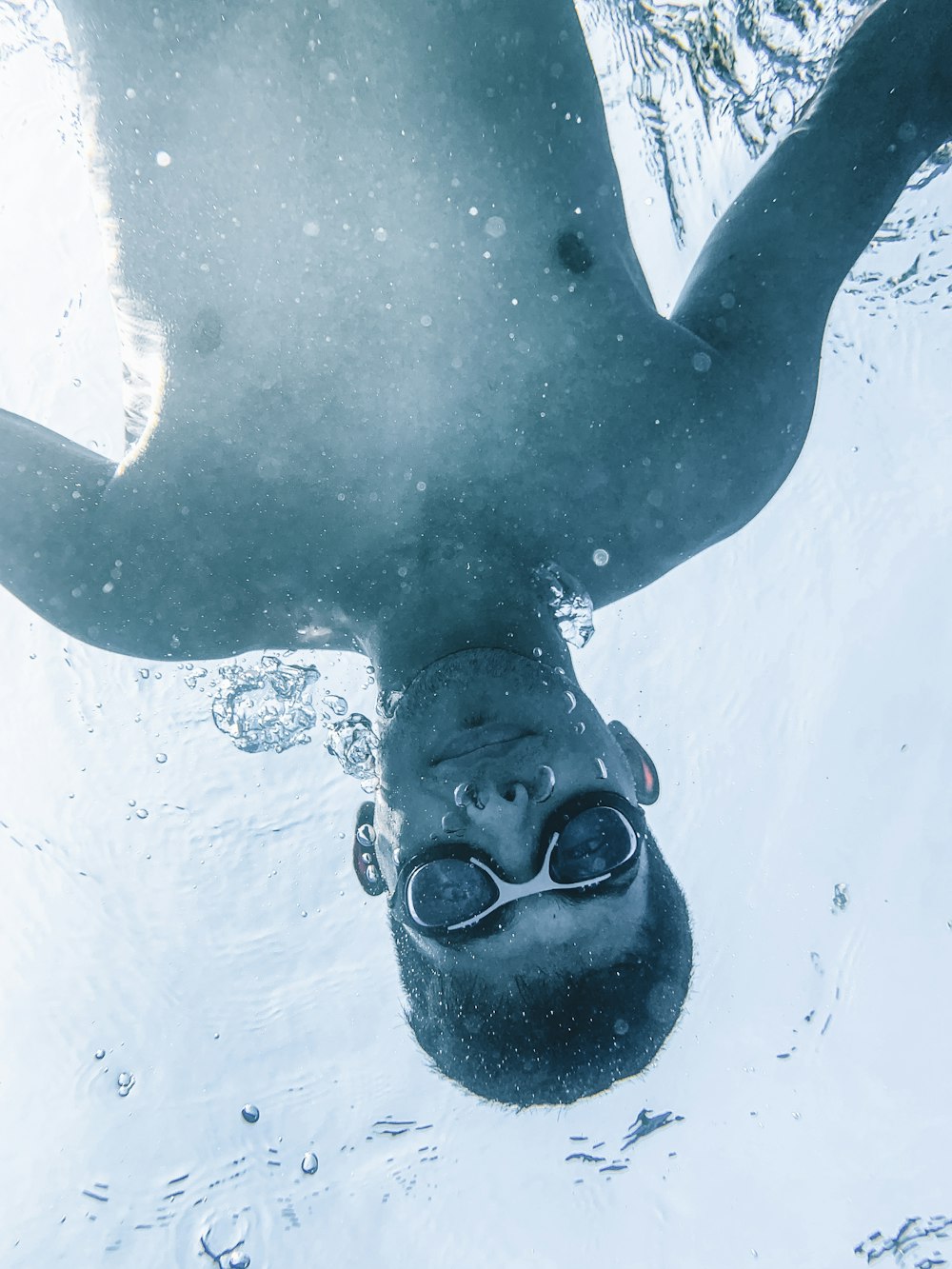 woman in water with water droplets