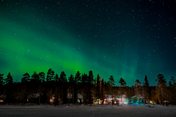 The aurora over the forest — Ruka, Finland