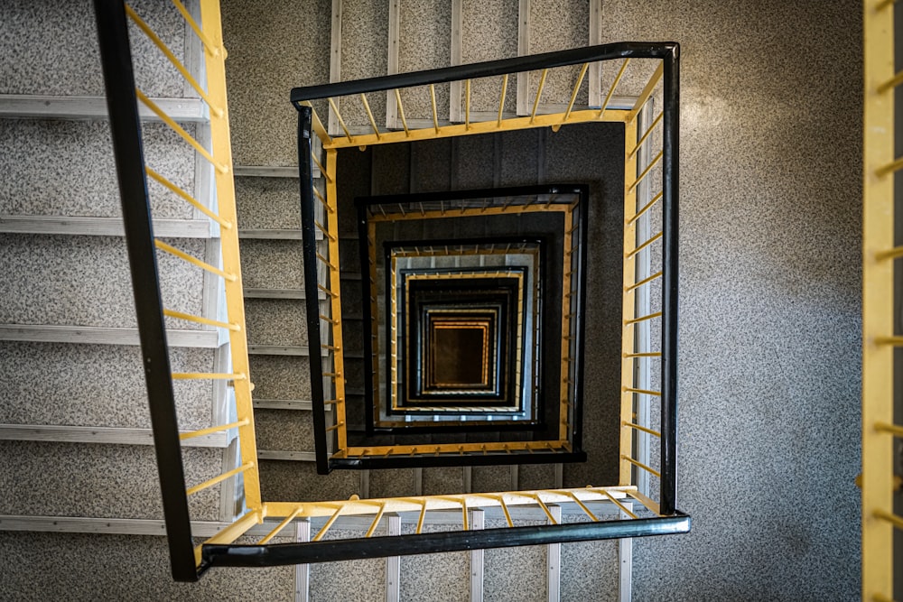 black and brown concrete staircase