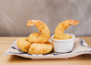 fried chicken on white ceramic plate