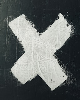 white and black abstract painting