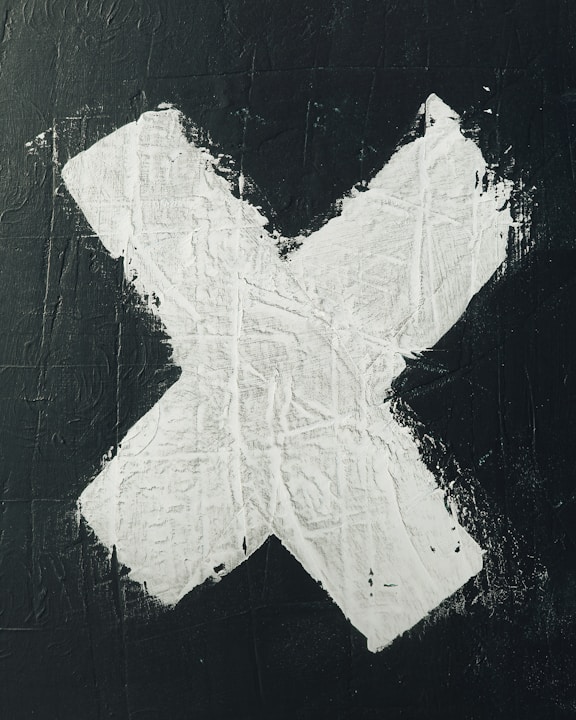 white and black abstract painting