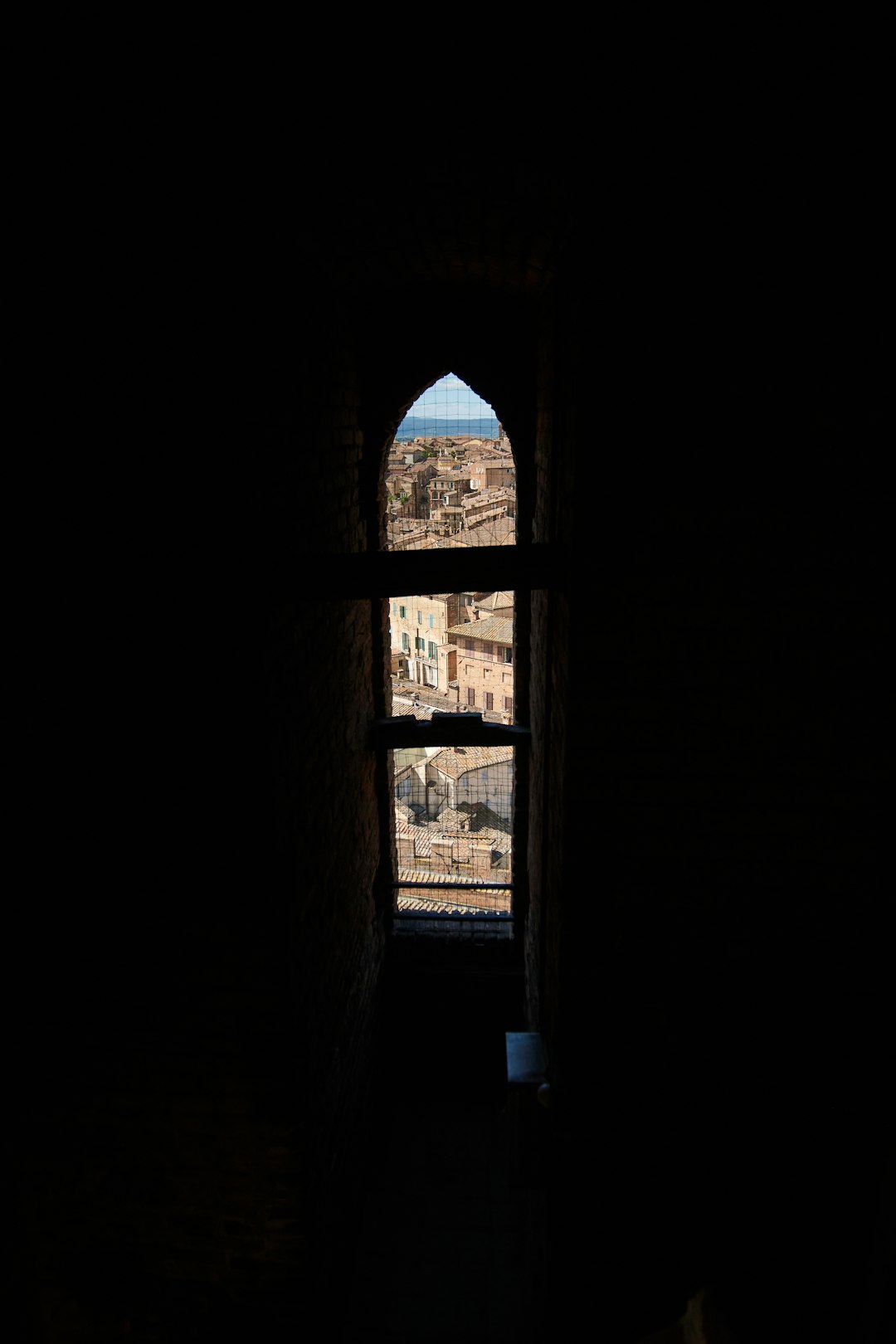 brown wooden framed glass window