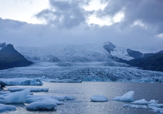 A serene glacier landscape representing the mission of Glacier Dam.
