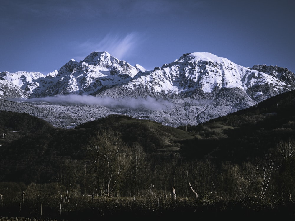 snow covered mountain under blue sky during daytime