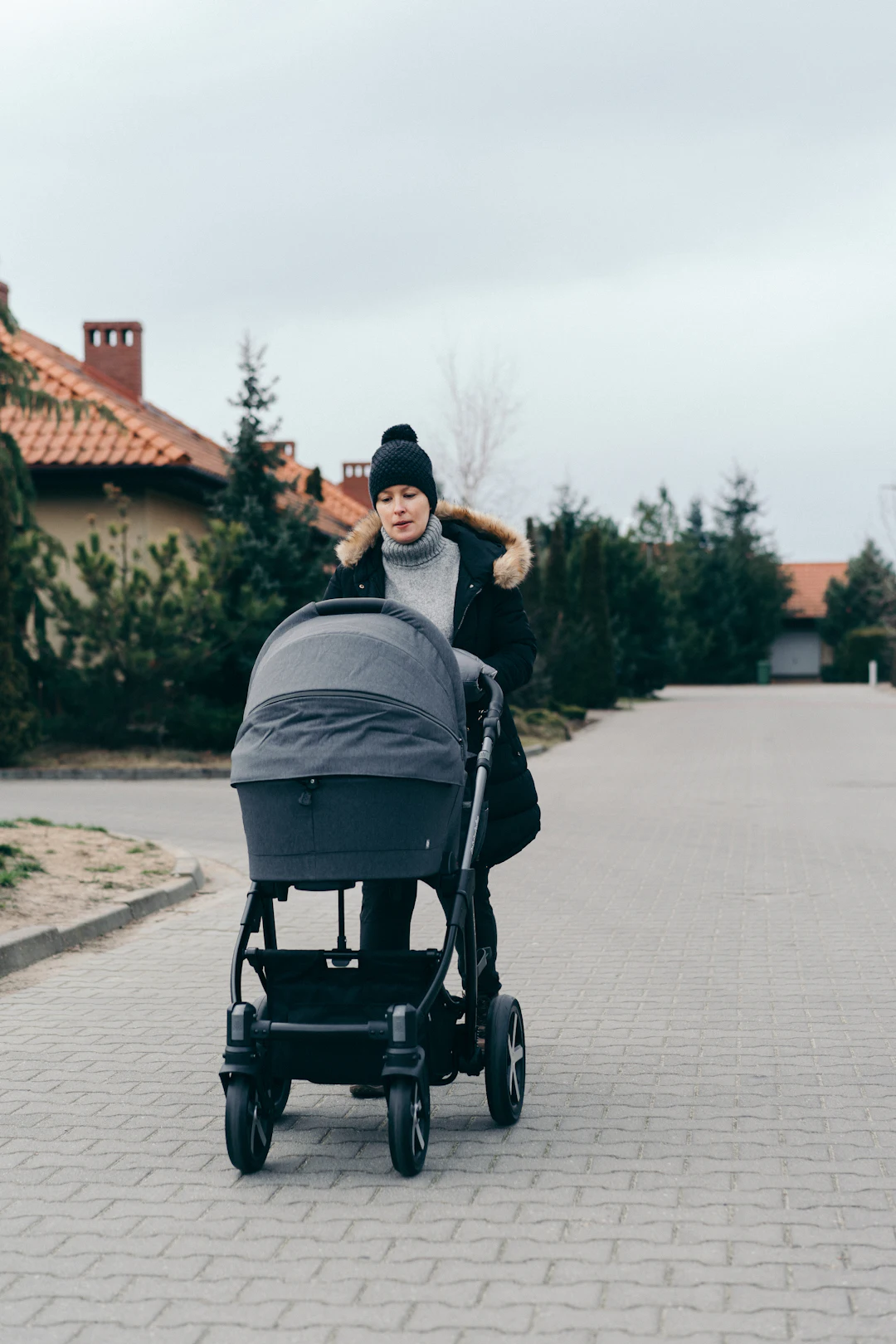 mother stroller winter