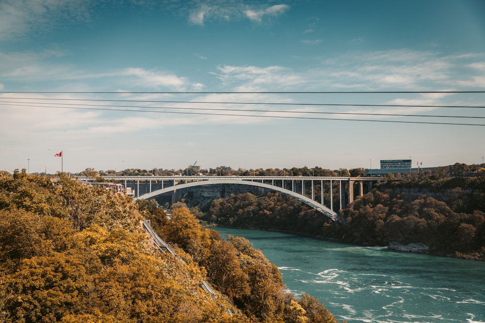 white bridge over the river