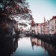 body of water between buildings during daytime