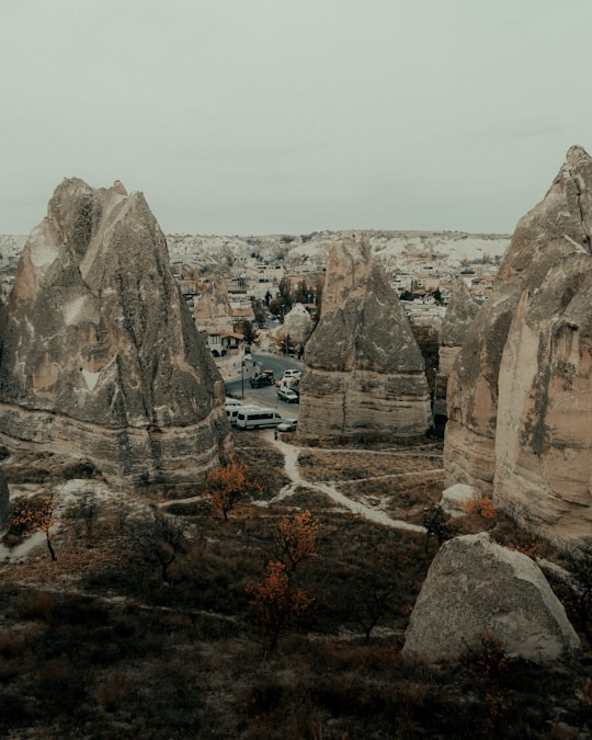 gray rock formation during daytime in Göreme Turkey