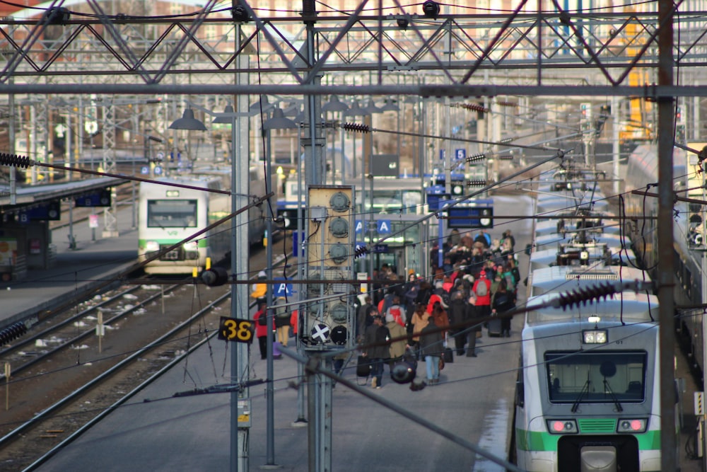 people in train station during daytime