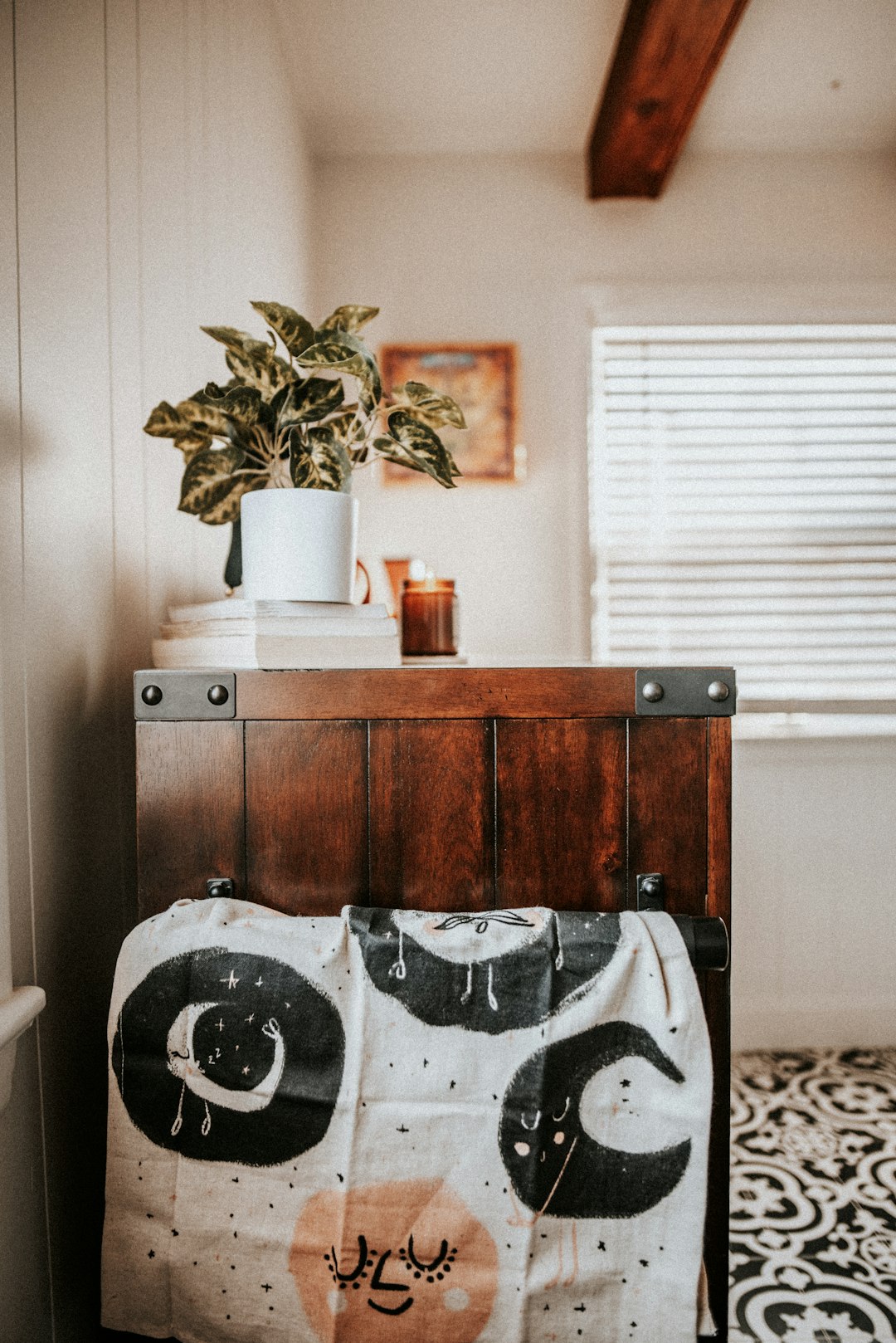 black and white electric drum kit beside white window blinds